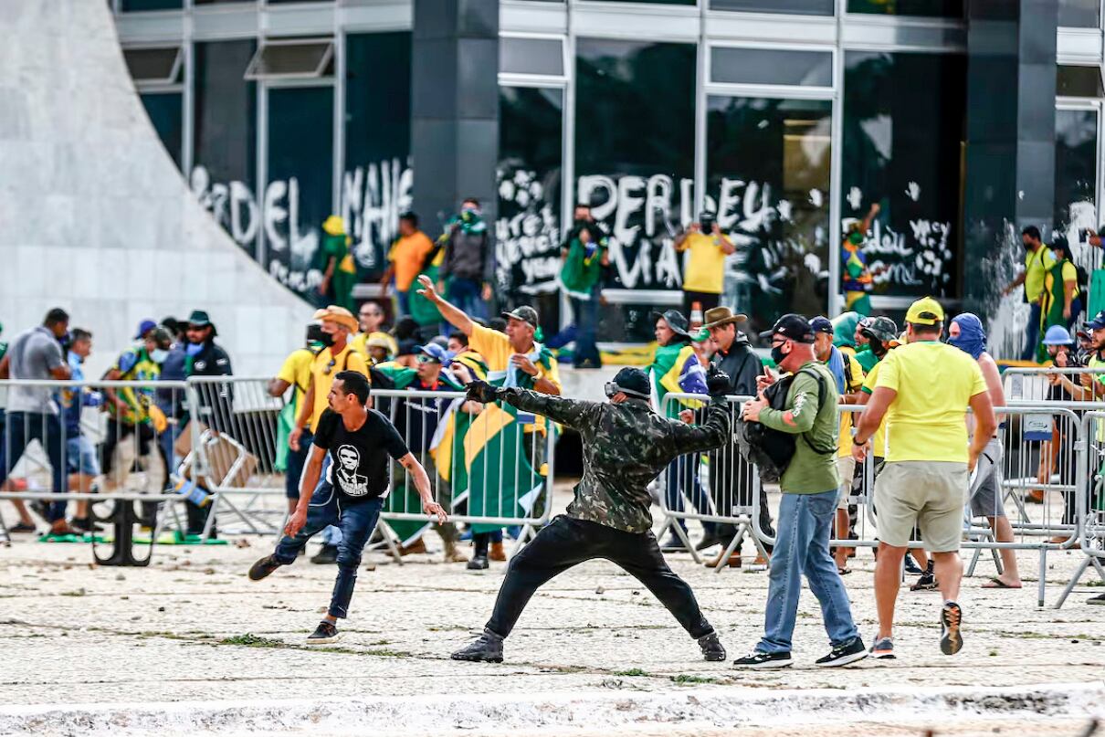 El asalto de los bolsonaristas a las sedes de las principales instituciones de Brasil.