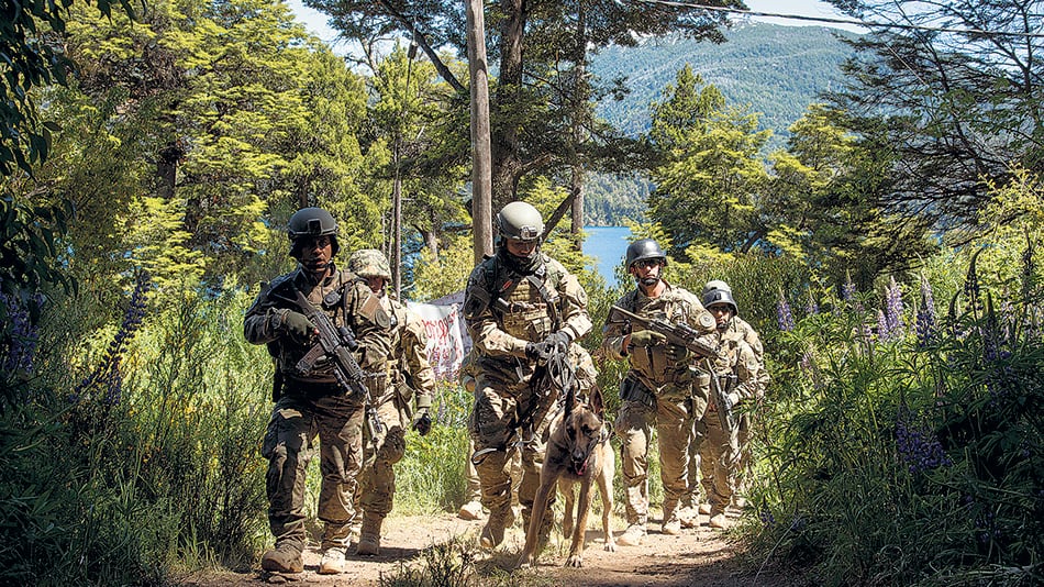 En la comunidad de Villa Mascardi se encontraron 31 vainas servidas de 9 mm.