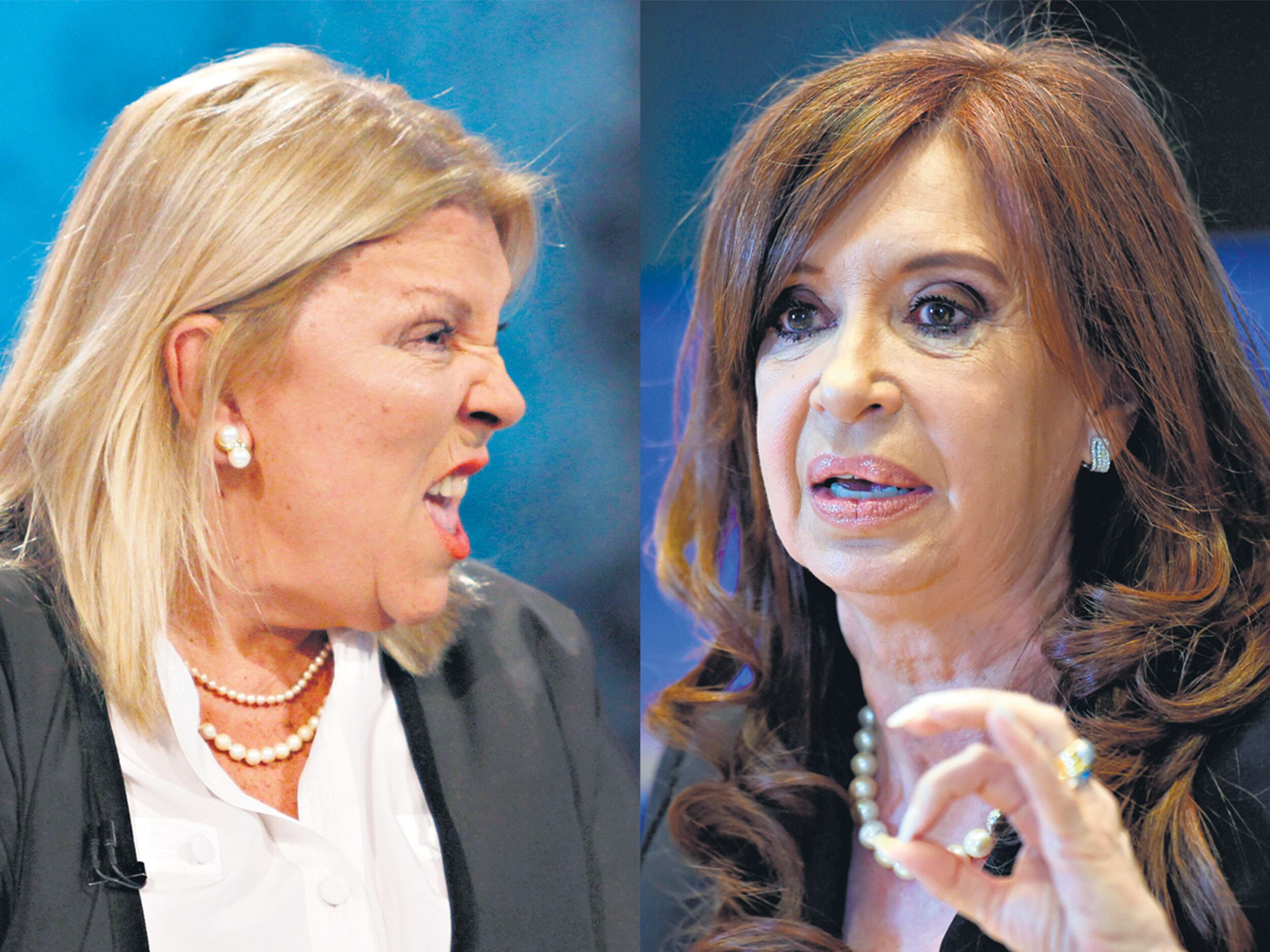 Espiadas: tanto la aliada Carrió como la ex presidenta Kirchner son objetivos de escuchas y espionaje.