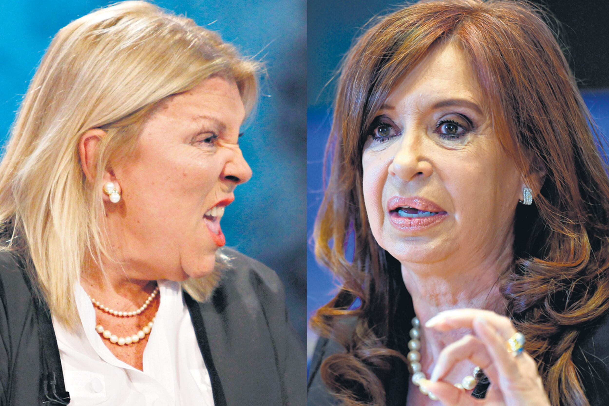 Espiadas: tanto la aliada Carrió como la ex presidenta Kirchner son objetivos de escuchas y espionaje.