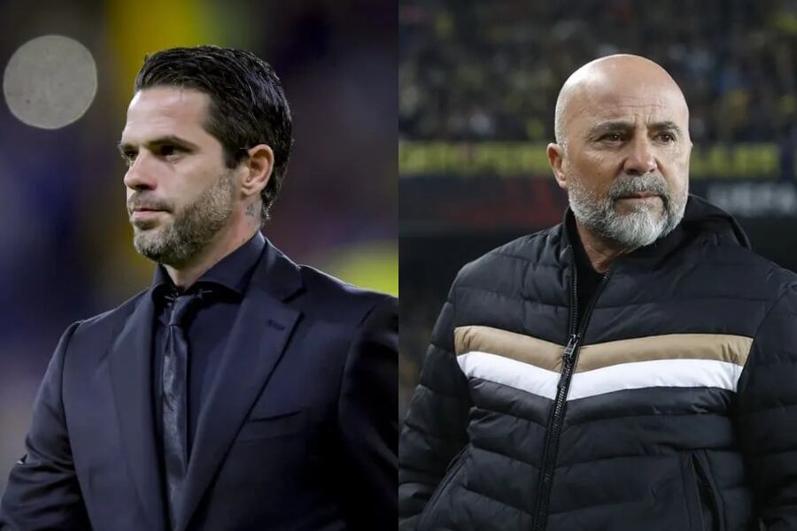 Fernando Gago y Jorge Sampaoli, duelo de entrenadores argentinos en la Copa Libertadores.