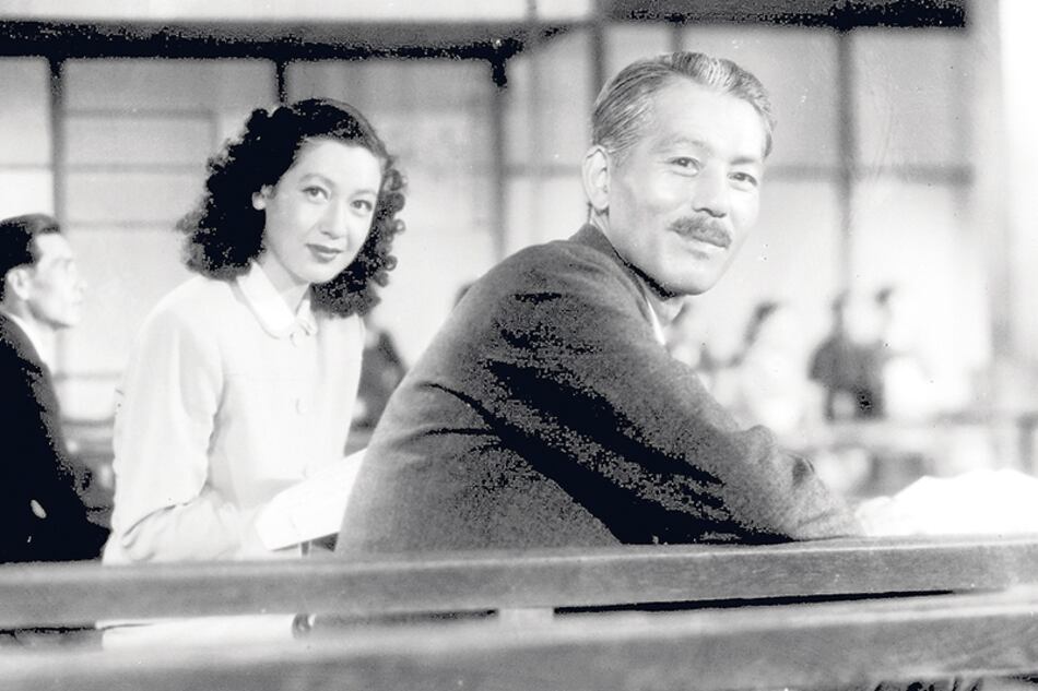 Setsuko Hara y Chishu Ryu en Primavera tardía (1949).