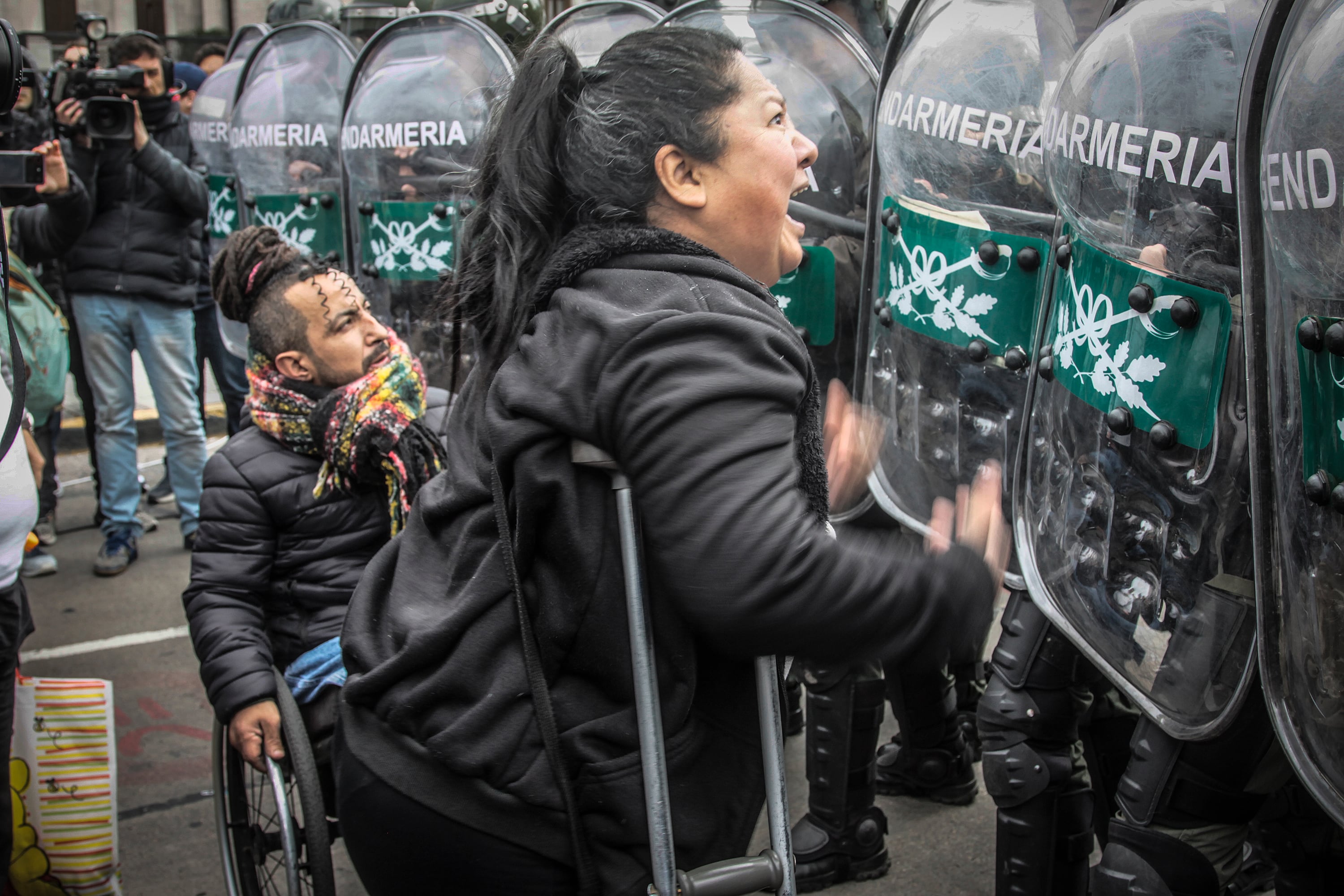 Marcha contra el veto a la emergencia en discapacidad