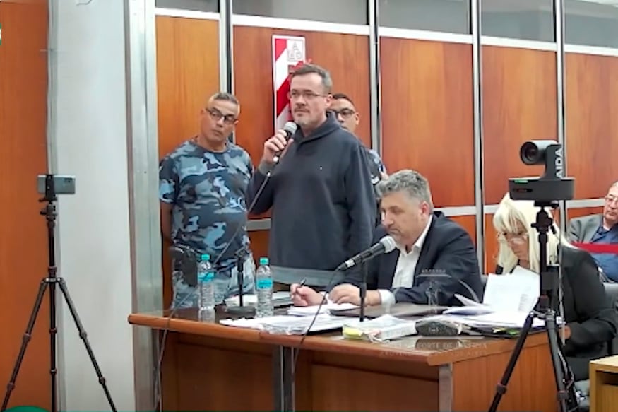 Martín del Río en su alegato final. 
