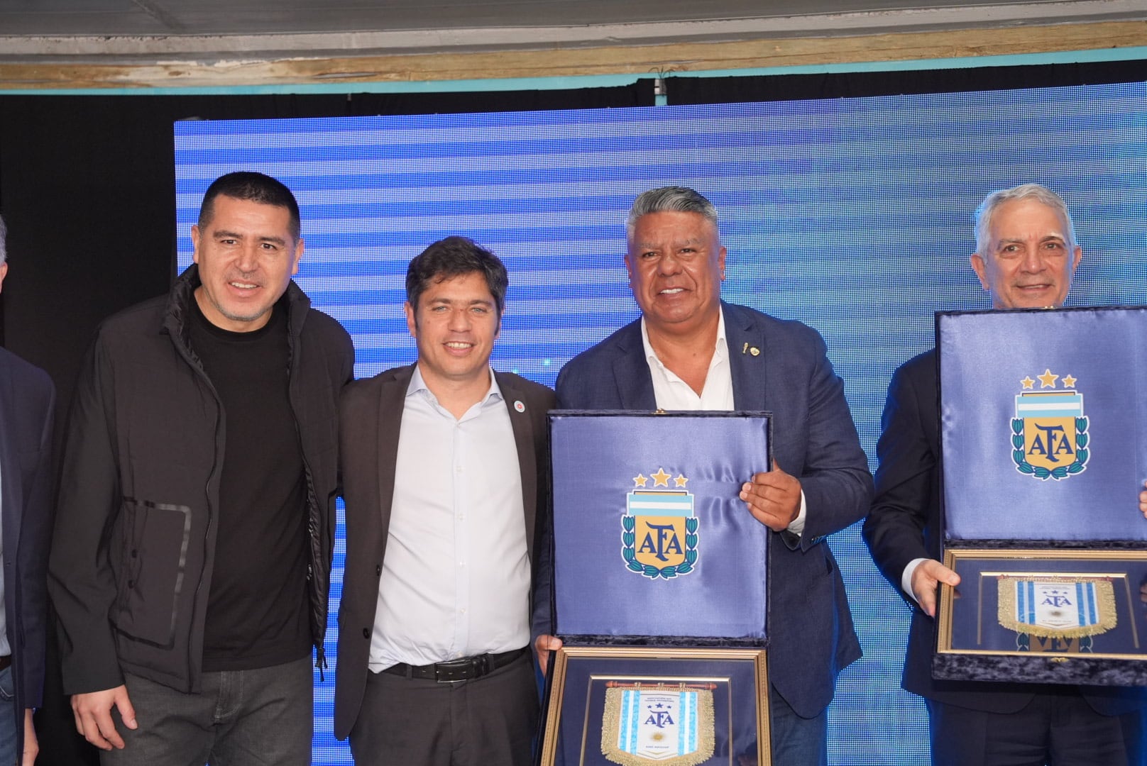 Riquelme, Kicillof, Tapia y Alak.