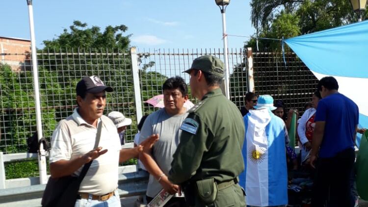 Raúl Zigarán, en el puente internacional de Salvador Mazza 
