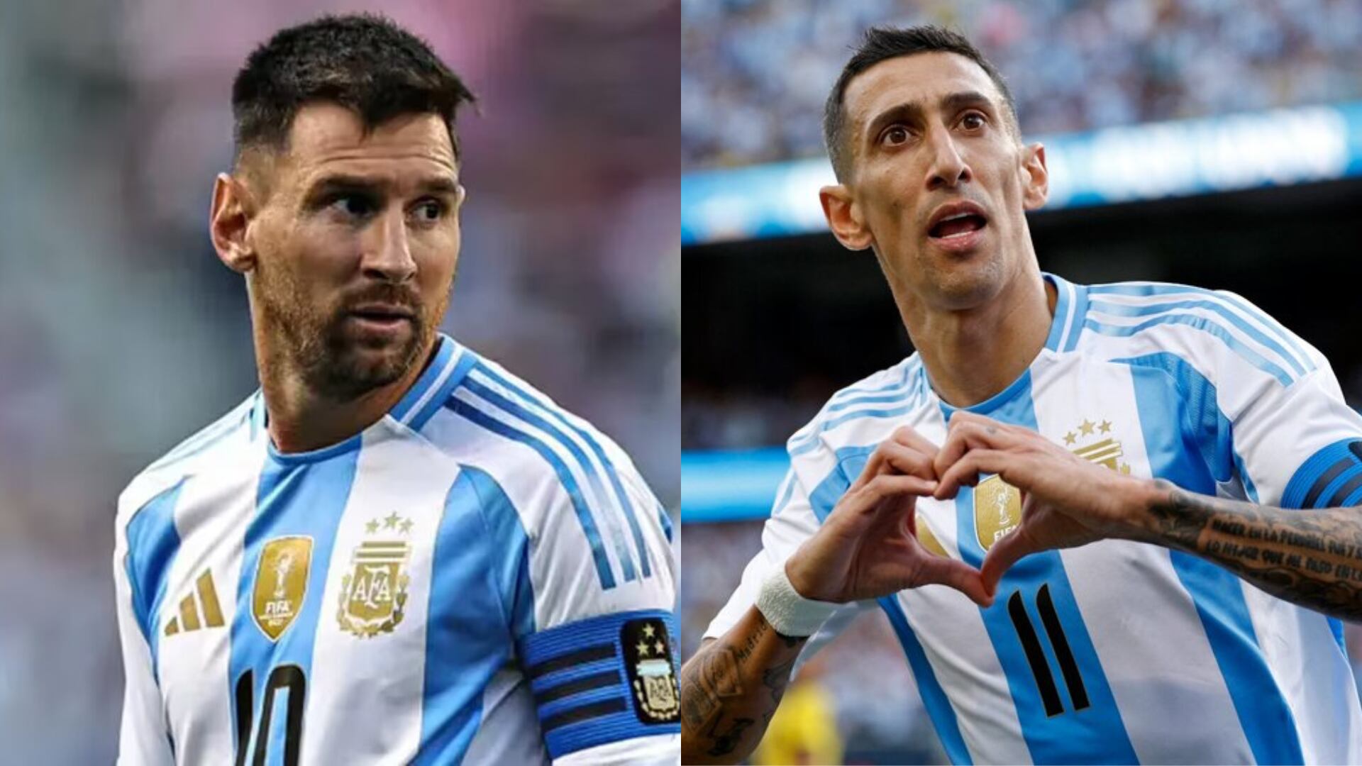 Lionel Messi y Ángel Di María.