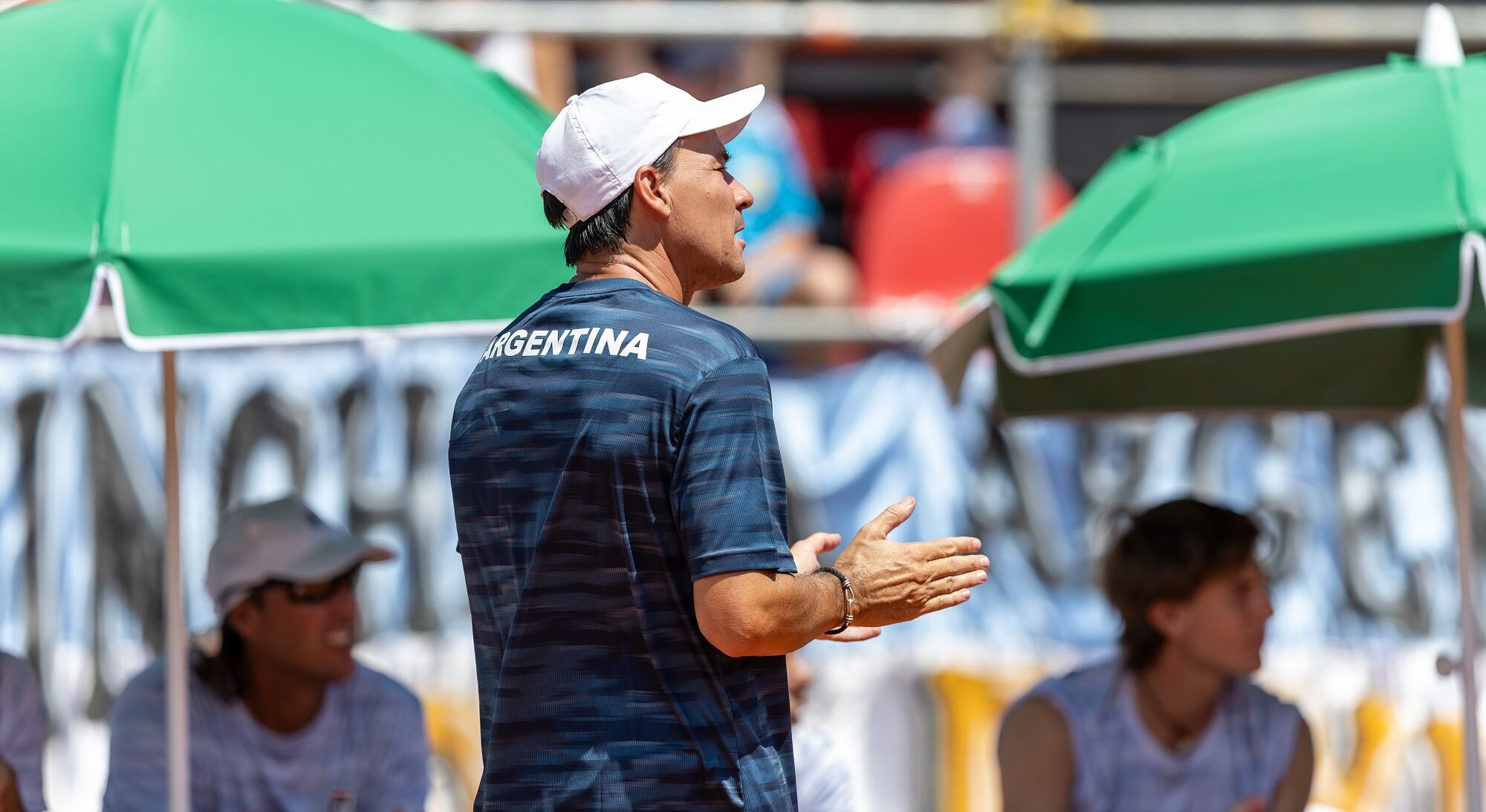 El capitán Coria, en plena serie ante Kazajistán.