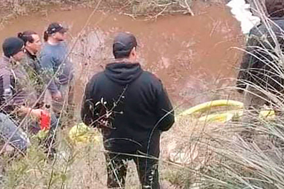 El lugar del río Tragadero donde se encontraron los elementos que ahora serán peritados.