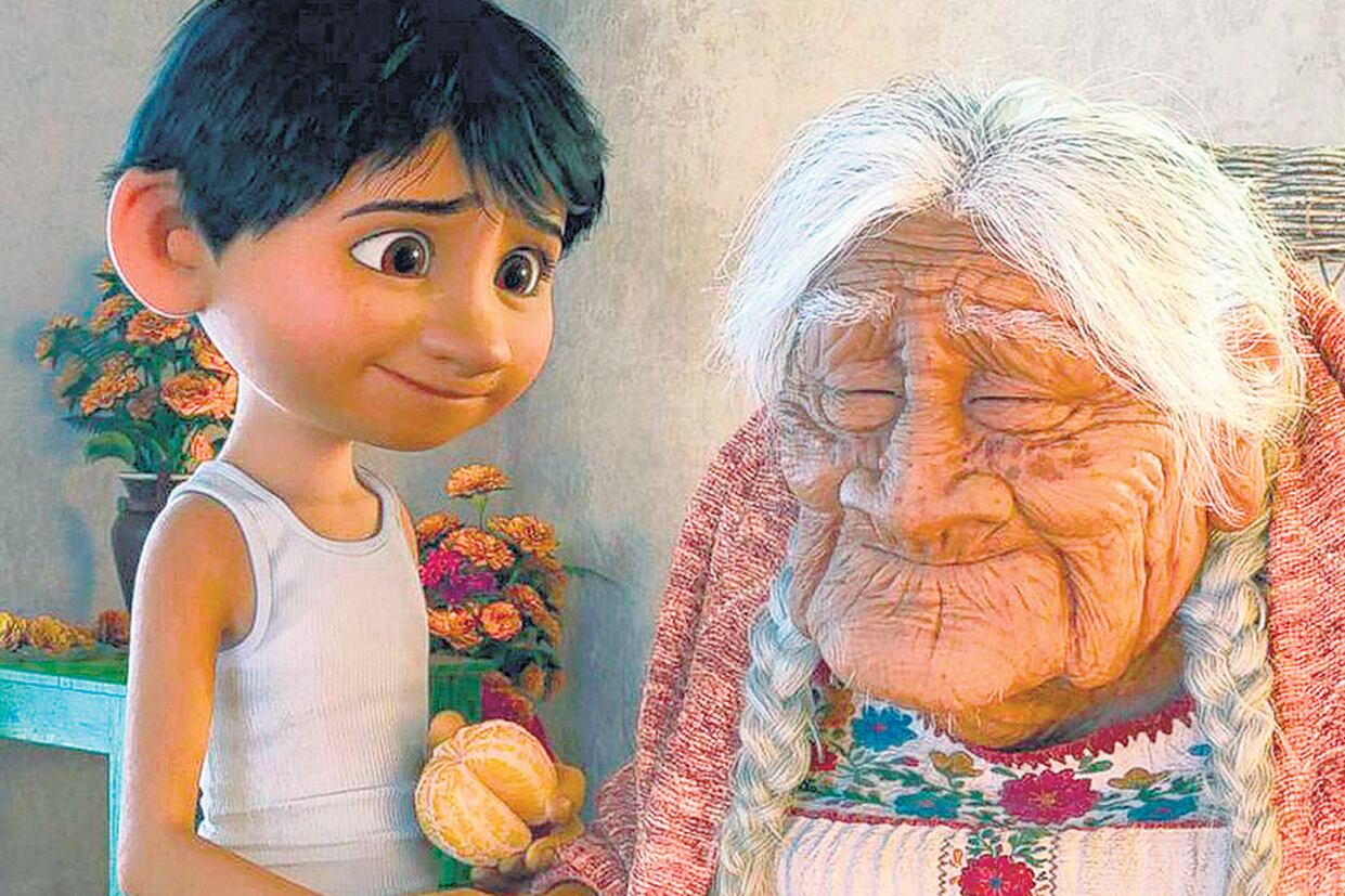 “Quería que Coco fuera muy, muy vieja, pero de una manera creíble. Que su rostro fuera como un mapa de carretera de su vida.”