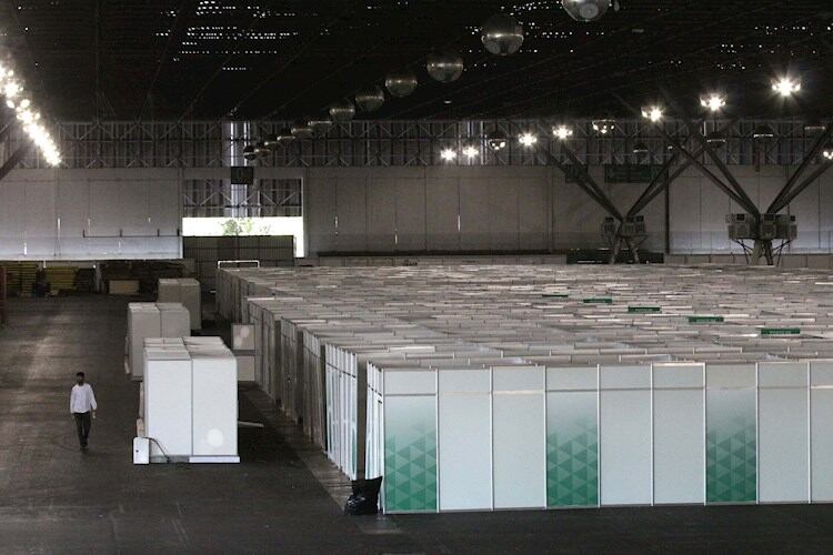 Hospital de campaña en San Pablo para atender pacientes con coronavirus.