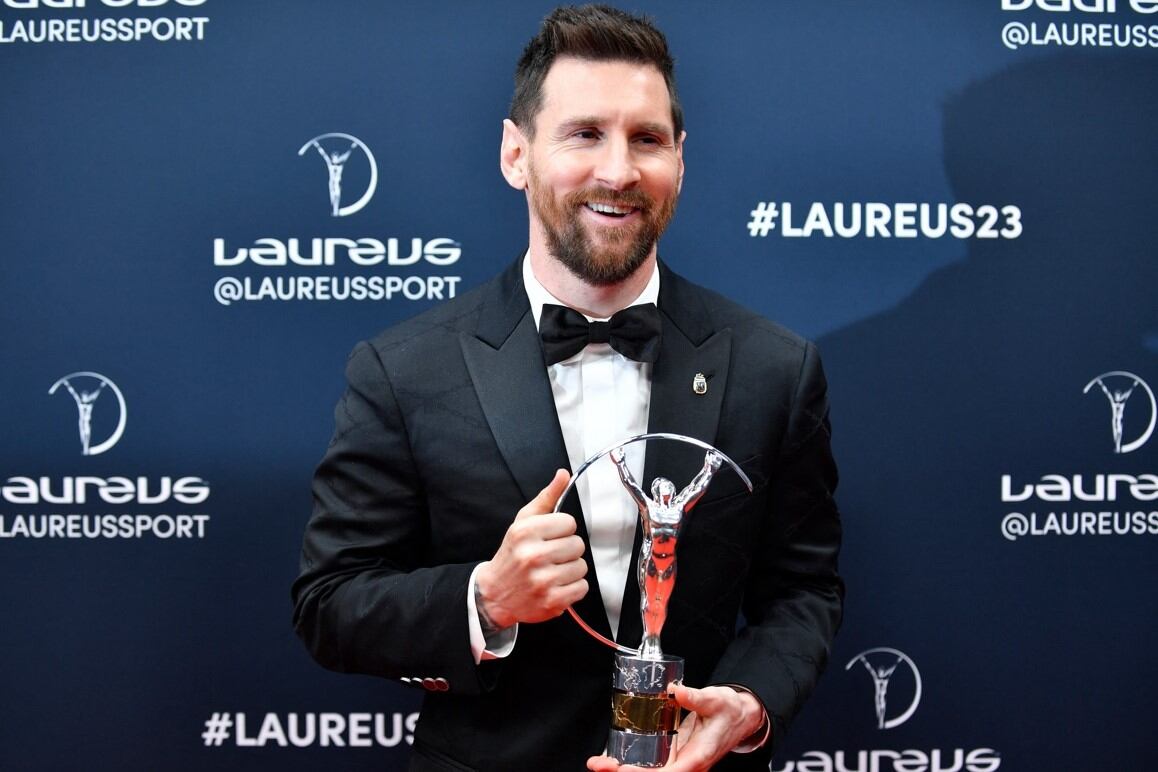 Lionel Messi recibió el galardón a mejor deportista en los Premios Laureus. 