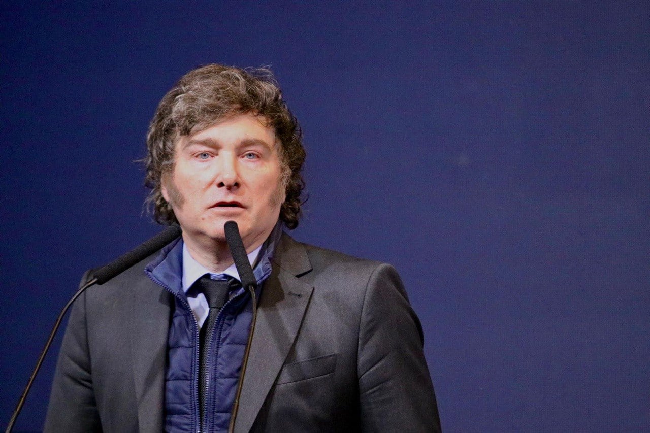 Milei, en el 140° aniversario de la Bolsa de Comercio de Rosario.