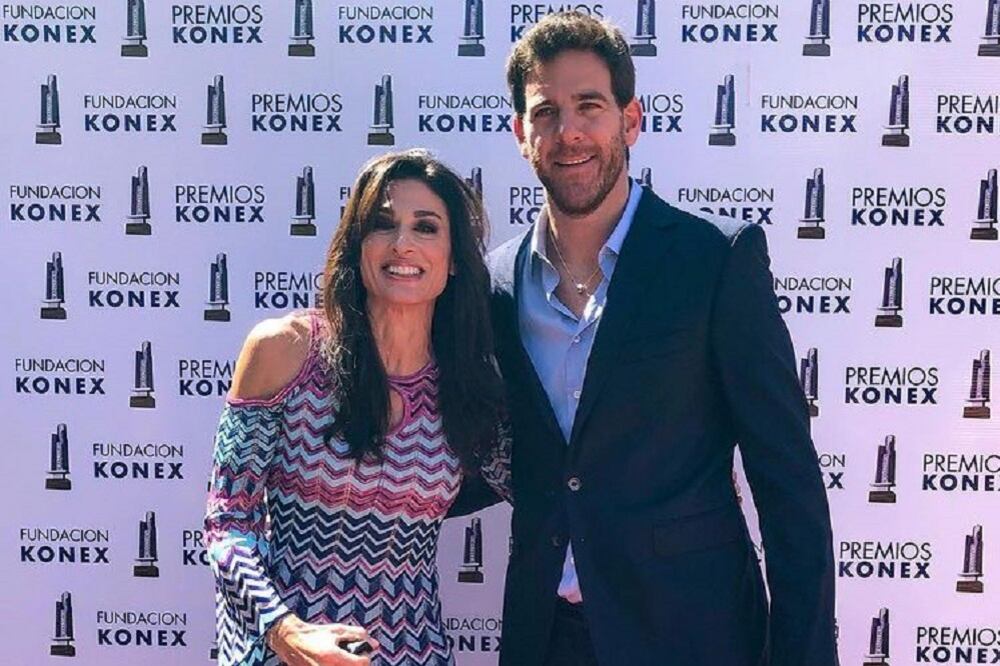 Gabriela Sabatini y Juan Martín del Potro durante la entrega de los premios Konex.