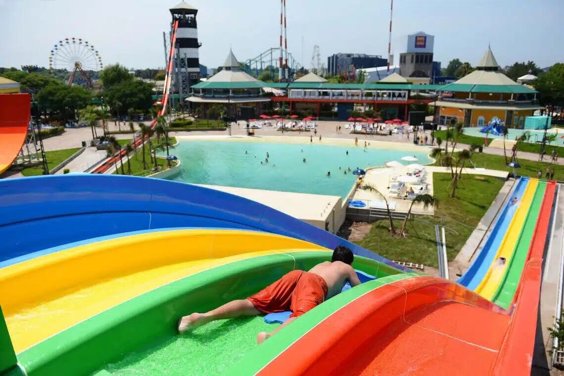 El Parque Acuático Aquafan, en Tigre, ideal para llevar a los más chicos de la familia. (Foto: Aquafan)