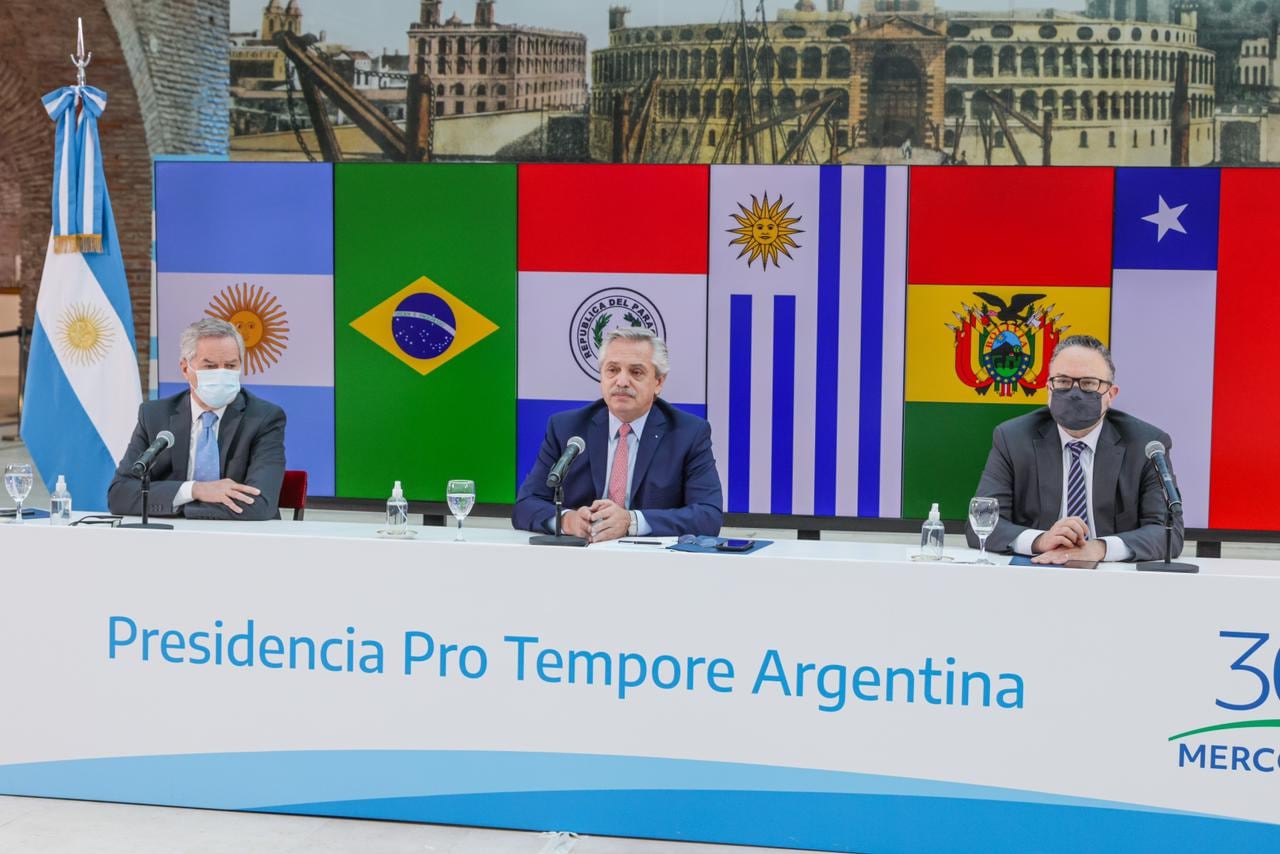 El presidente Alberto Fernández encabezó en el Museo del Bicentenario de la Casa Rosada la Cumbre de Jefes de Estado del Mercosur, Estados Asociados e Invitados Especiales.