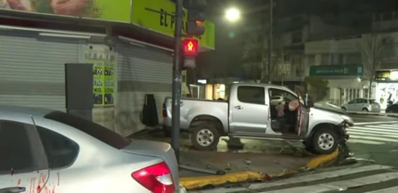 Así quedó la camioneta que provocó el accidente.