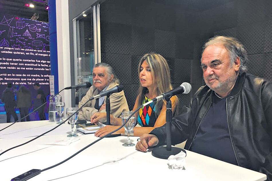 Horacio González y Jorge Alemán, en la charla coordinada por la periodista Nora Veiras.