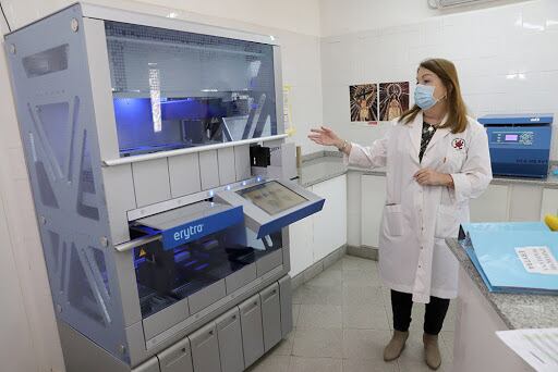 El Centro de Hemoterapia, donde se extrae el plasma 