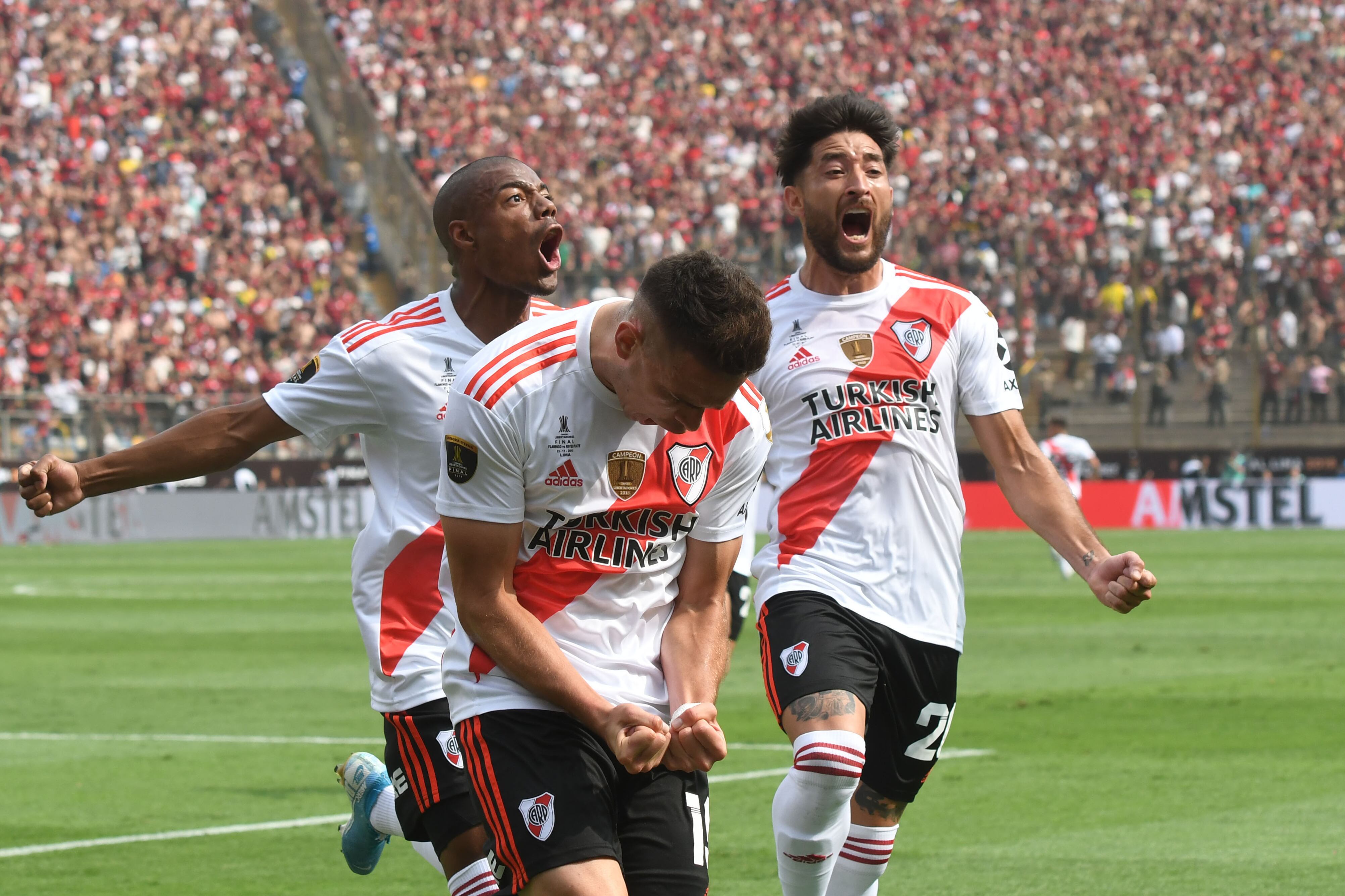 Borré puso en ventaja a River en la final de Lima. Pero en tres minutos, Flamengo le arrebató el título de 2019.