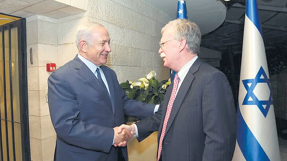 El premier Netanyahu recibió a John Bolton en su residencia oficial de Jerusalén.