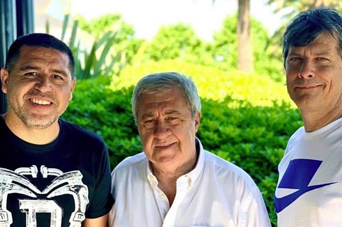 Otros tiempos: Riquelme, Ameal y Pergolini, juntos antes de las elecciones.