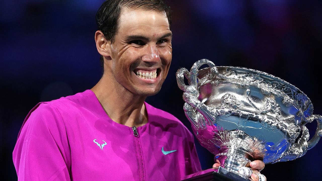 Rafael Nadal ganó el Abierto de Australia 2022. 