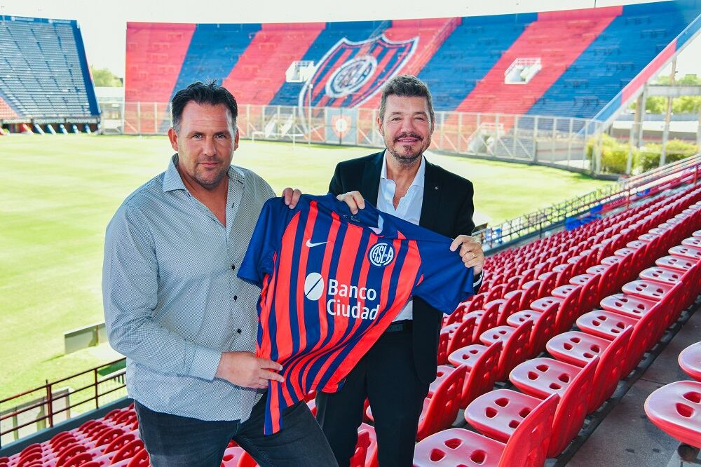 Diego Dabove y Marcelo Tinelli el día de la presentación.