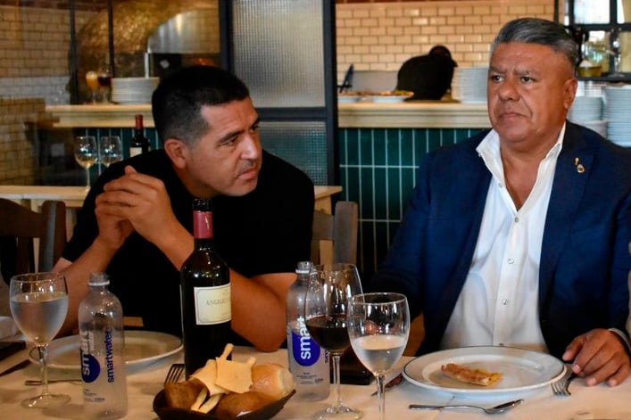 Riquelme, presidente de Boca, y Tapia, titular de la AFA