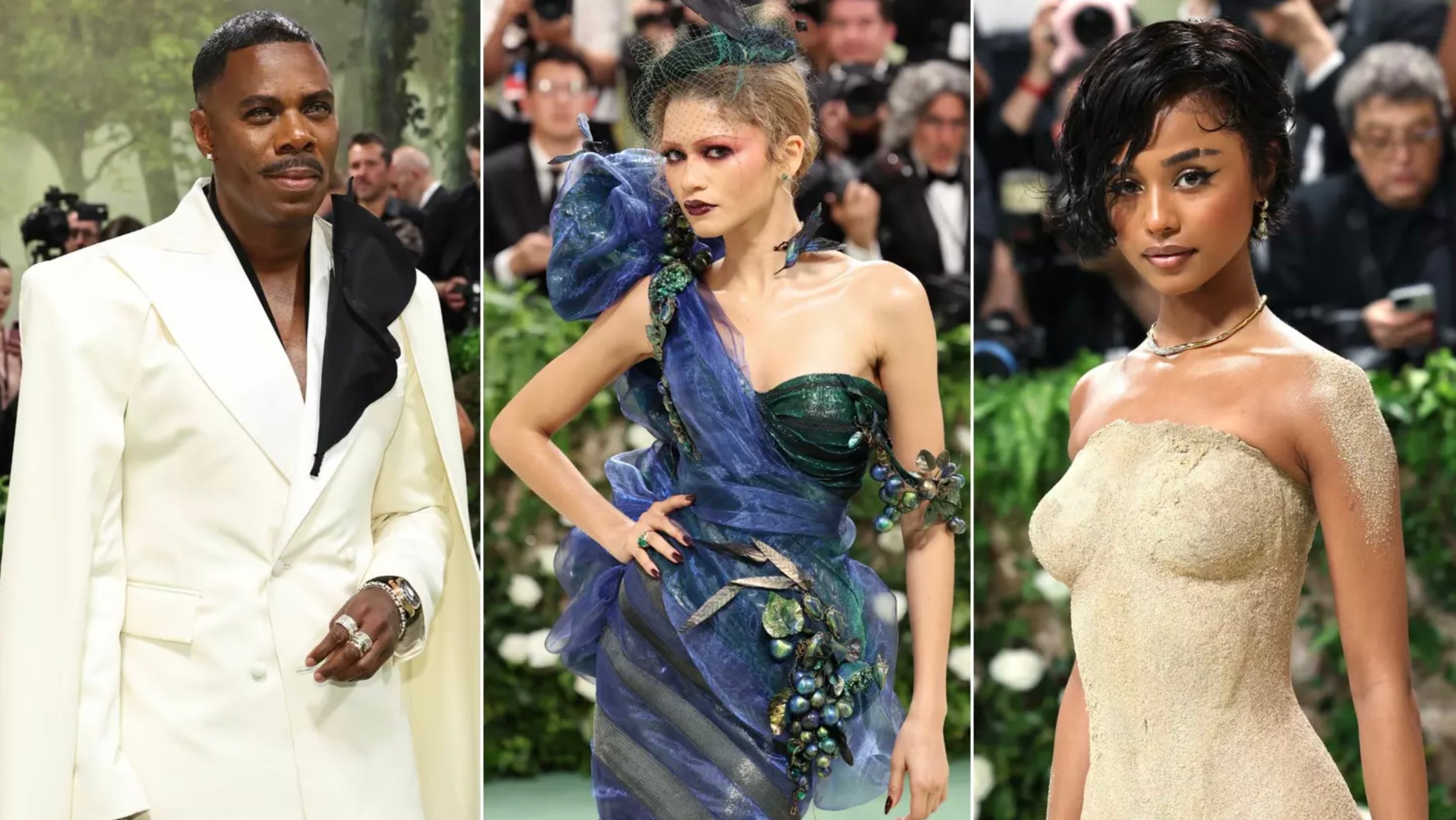 Colman Domingo, Zendaya, y Tyla en la gala del 2024. Para aquellos que desean agendarse un recordatorio, el vivo comenzará a las 19 hora argentina  