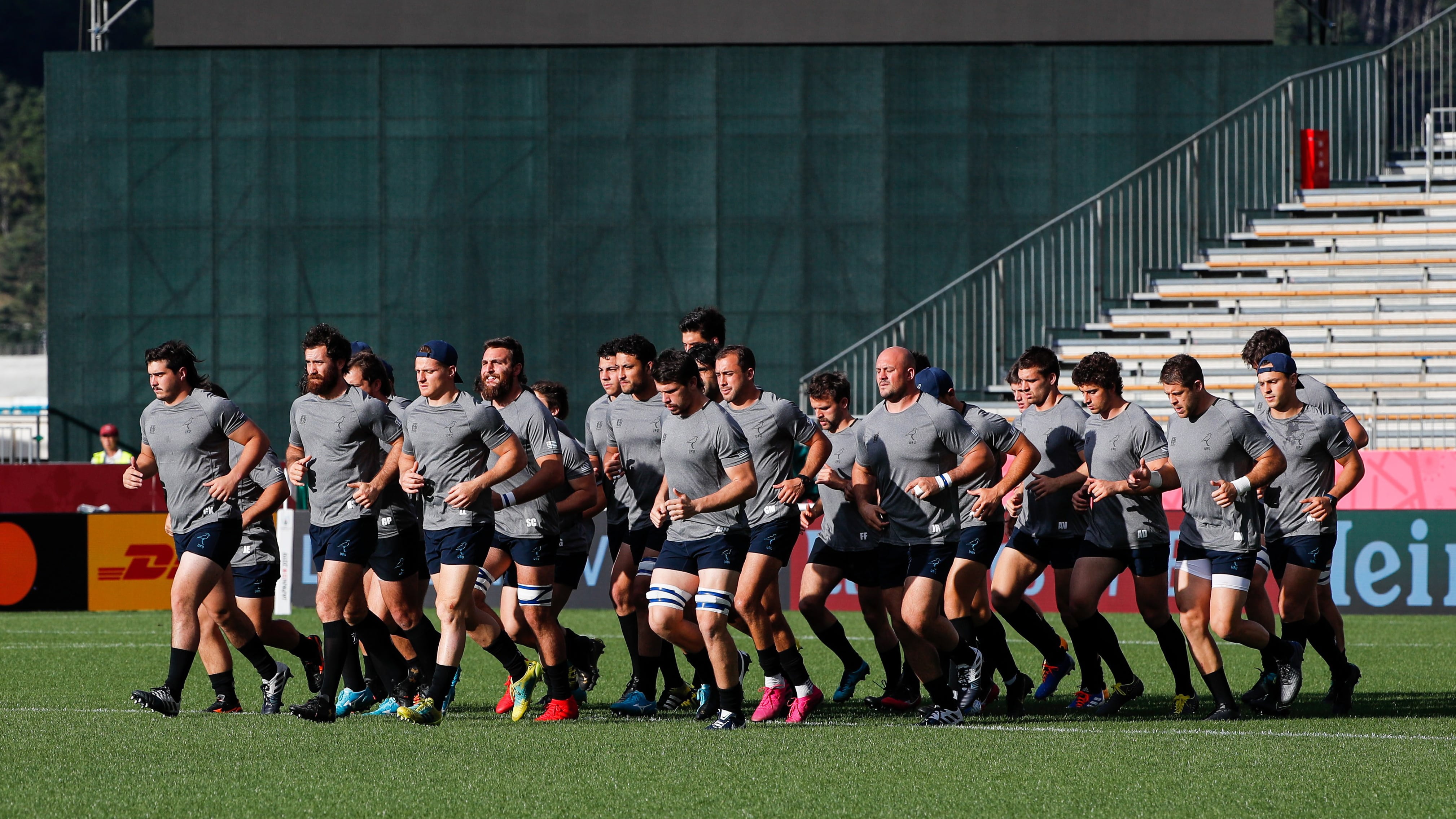 Los Teros, durante la práctica en Japón.