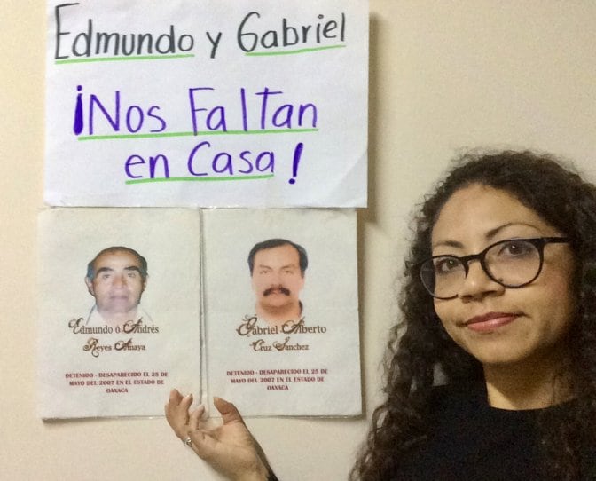 Nadin Reyes Maldonado, hija del detenido y desaparecido Edmundo Reyes / Comité de Detenidos Desaparecidos Hasta Encontrarlos