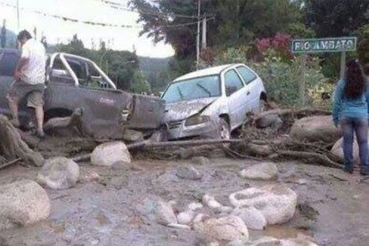 Imagen del alud de 2014 en El Rodeo.