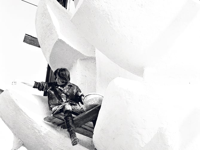 Alicia Penalba en su taller.