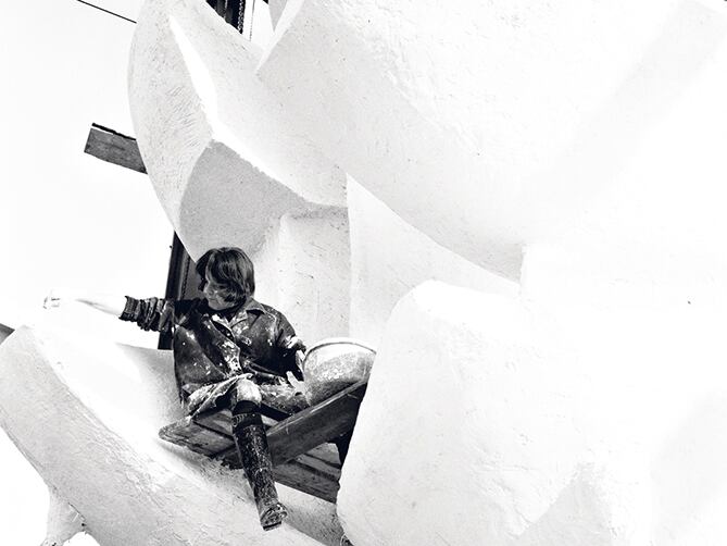 Alicia Penalba en su taller.