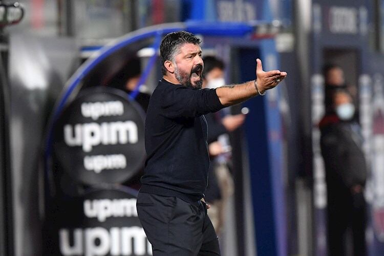 Gattuso será el primer DT del Napoli en pisar el césped del estadio Diego Maradona.