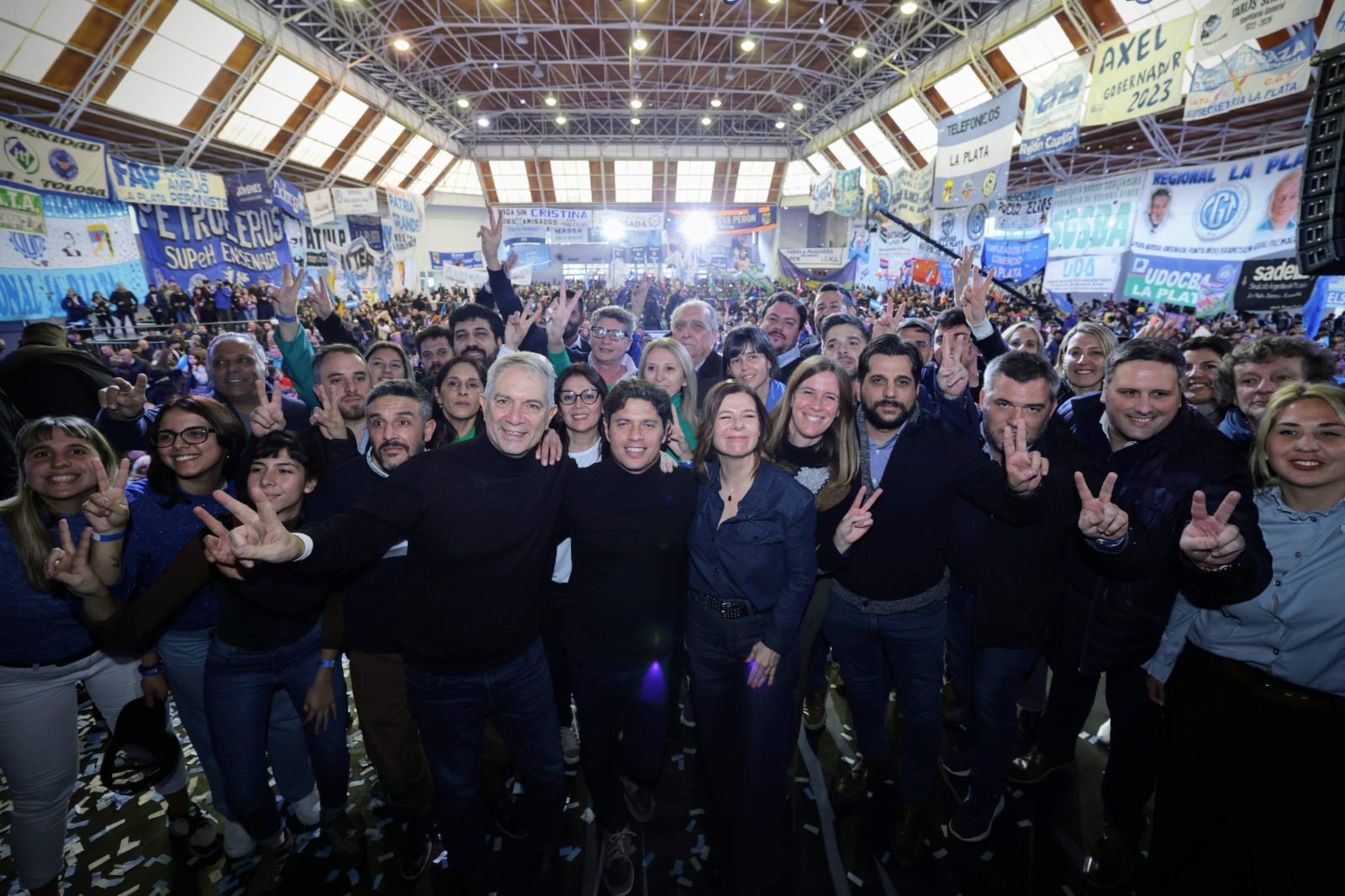 Alak, Kicillof, Saintout a la cabeza del acto del sábado.