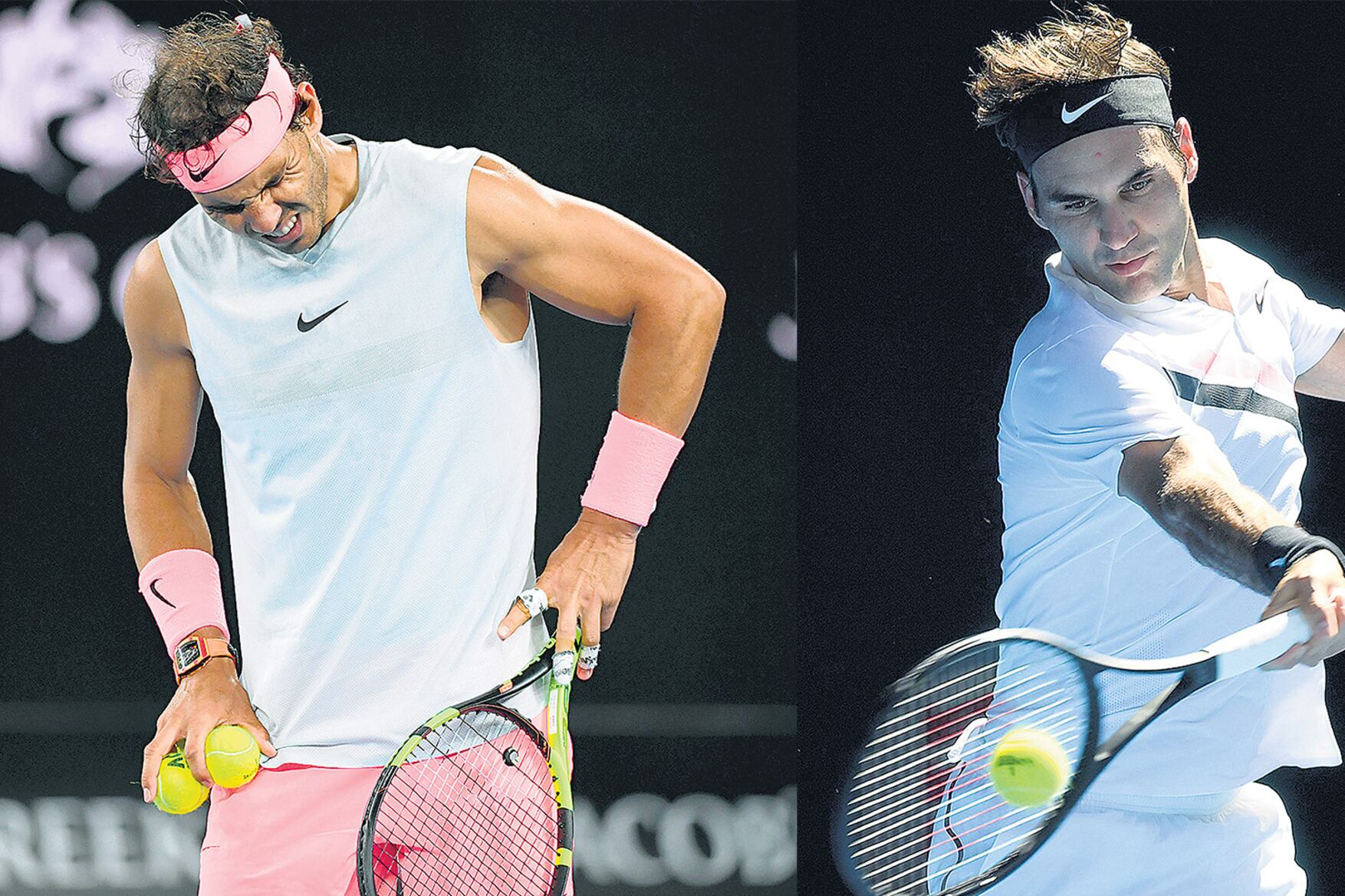 Rafael Nadal, número uno del mundo. Roger Federer, número dos del ranking.