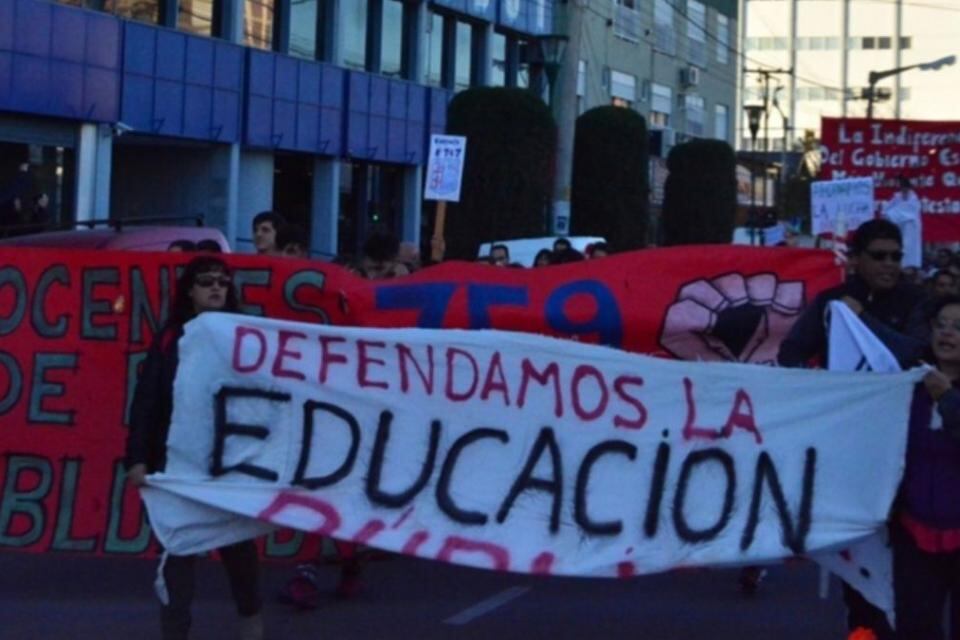 Una de las protestas docentes realizadas el año pasado.
