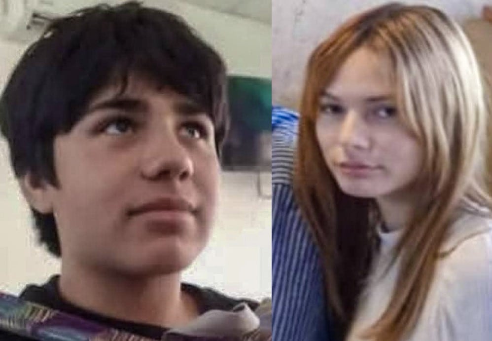 Josué Salvatierra, de 14 años, y Paloma Gallardo, de 16.