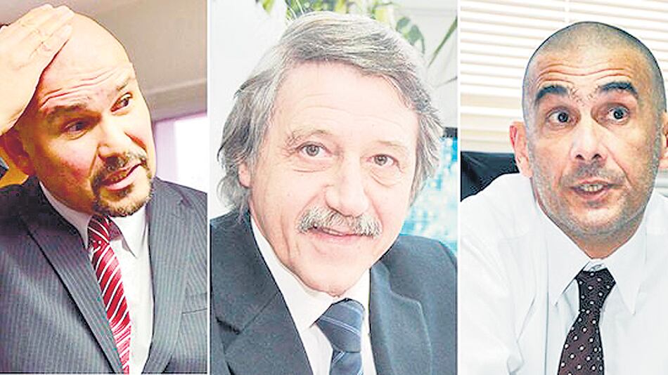 Los camaristas Barrios, Minatta y Defranco.