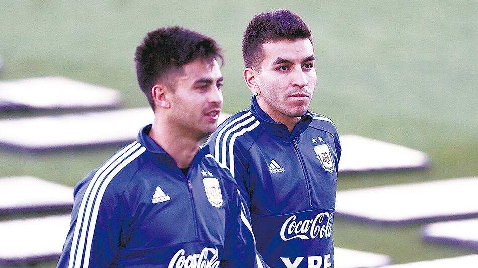 Matínez y Correa se entrenaron ayer.