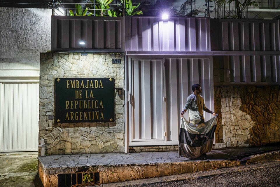 La embajada argentina en Caracas.