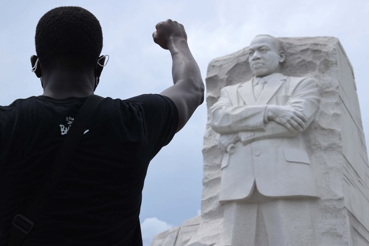 El monumento a Martin Luther King en Washington, centro de los festejos.