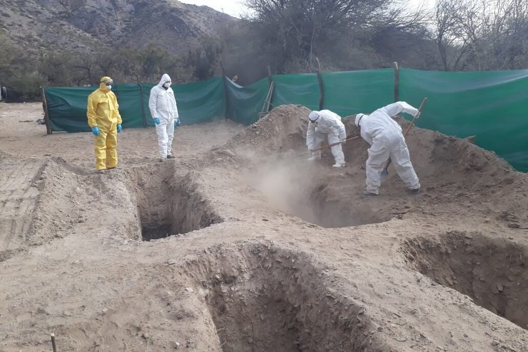 En el departamento Santa María ya no hay lugar en el cementerio.