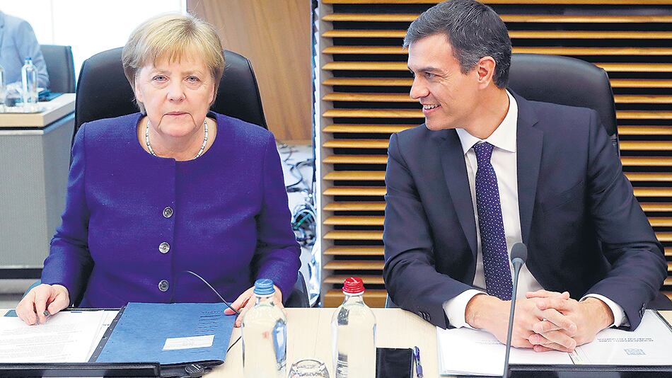 Merkel junto a Sánchez destacó que “hay mucha buena voluntad y también algunas diferencias”.