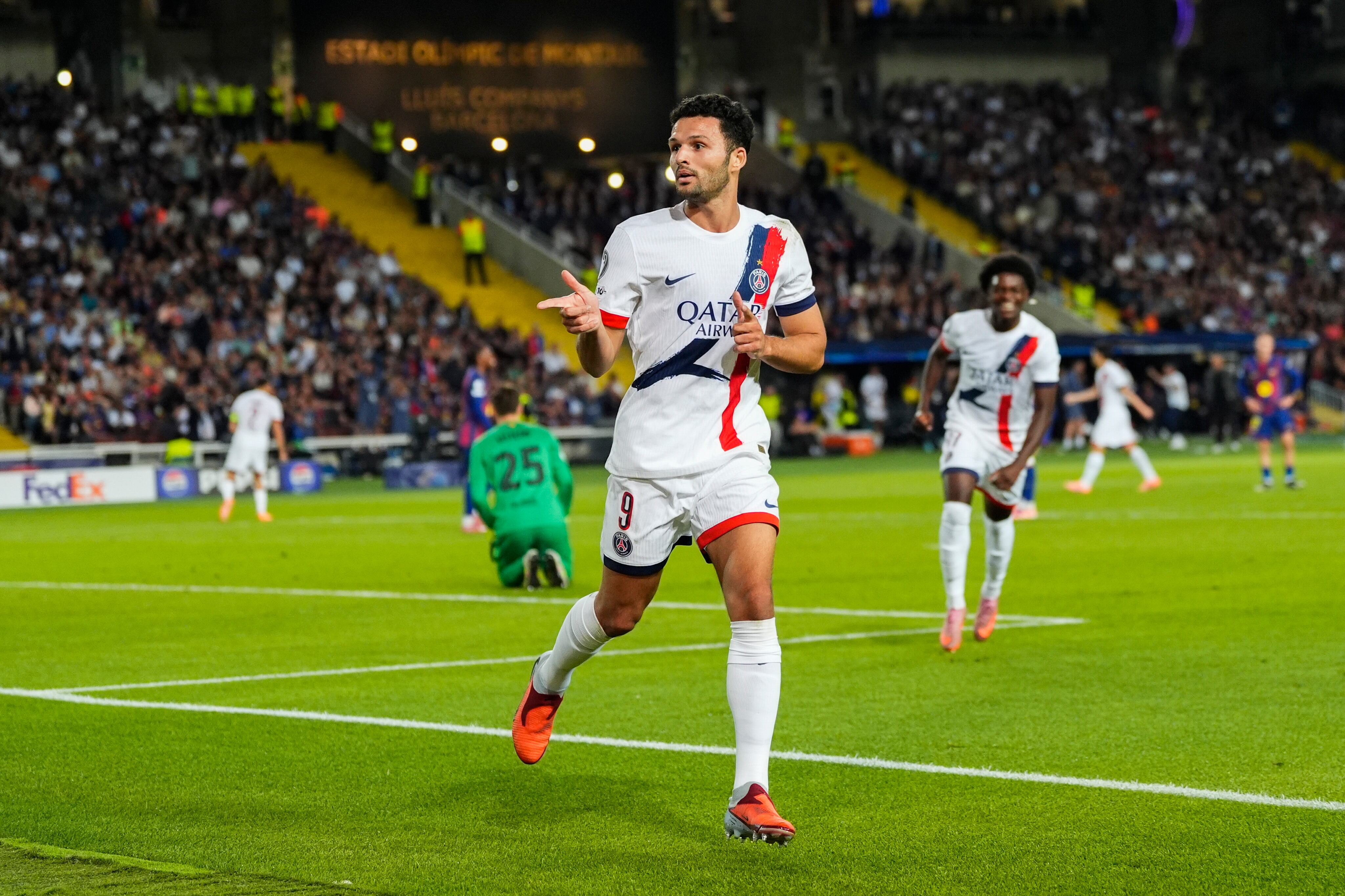 Ramos festeja luego de su gol en el final