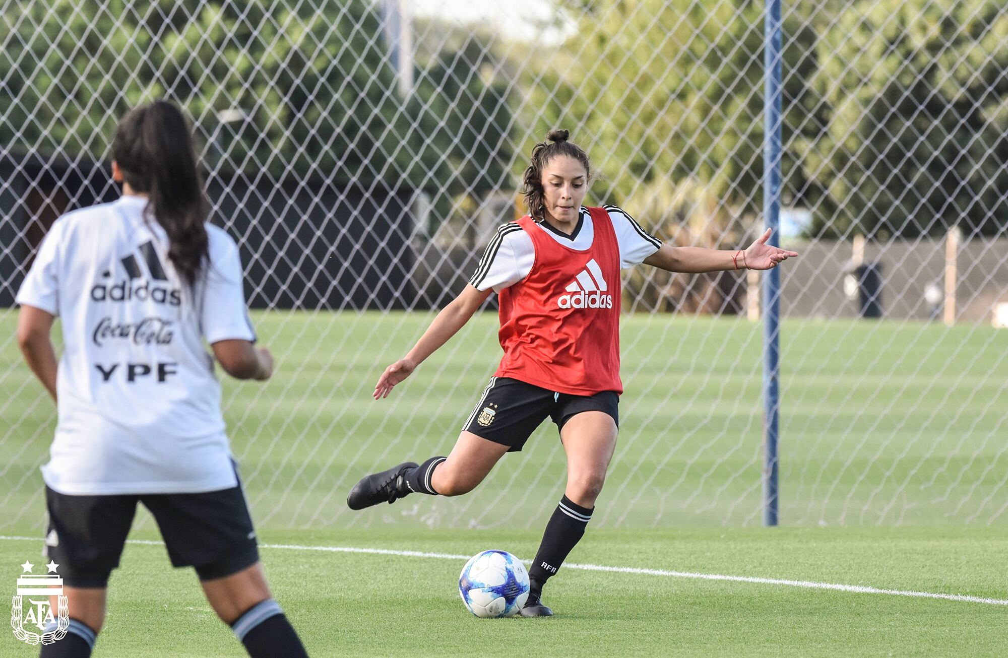 Florencia Santander en entrenamiento de preseleccionadas en Ezeiza 