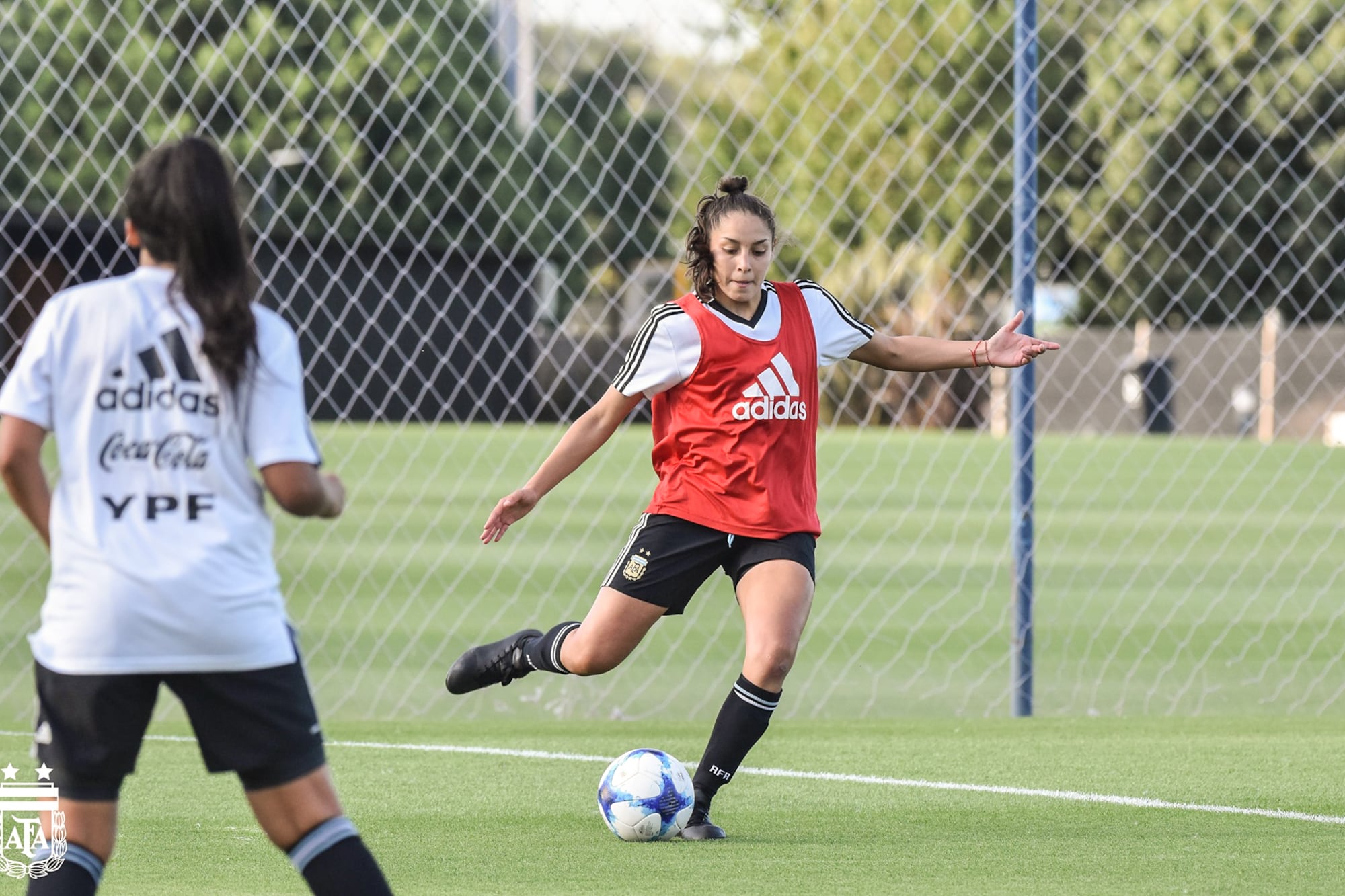 Florencia Santander en entrenamiento de preseleccionadas en Ezeiza