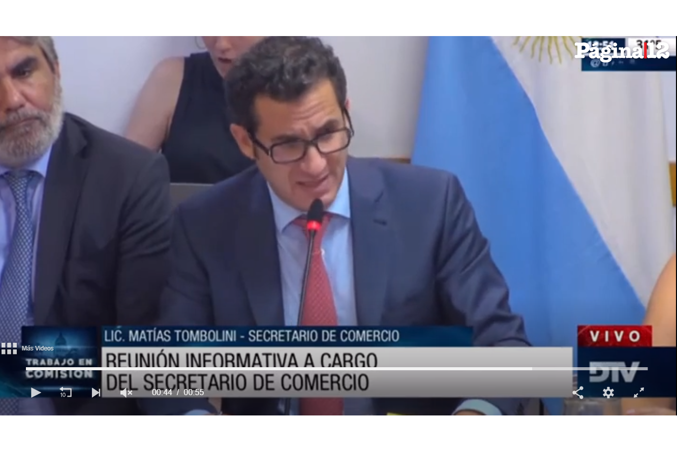 Secretario de Comercio Matías Tombolini